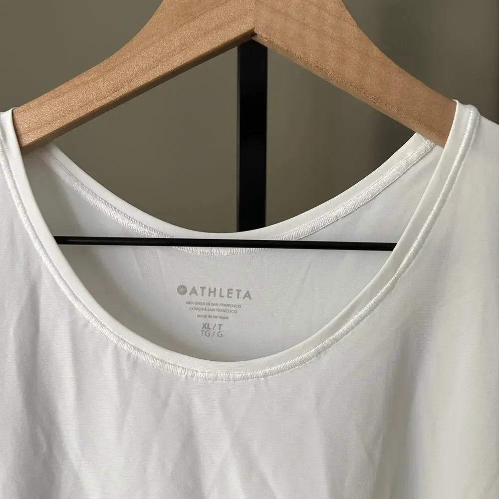 Athleta Match Point Pleated Dress White NWT XL - Picture 4 of 7